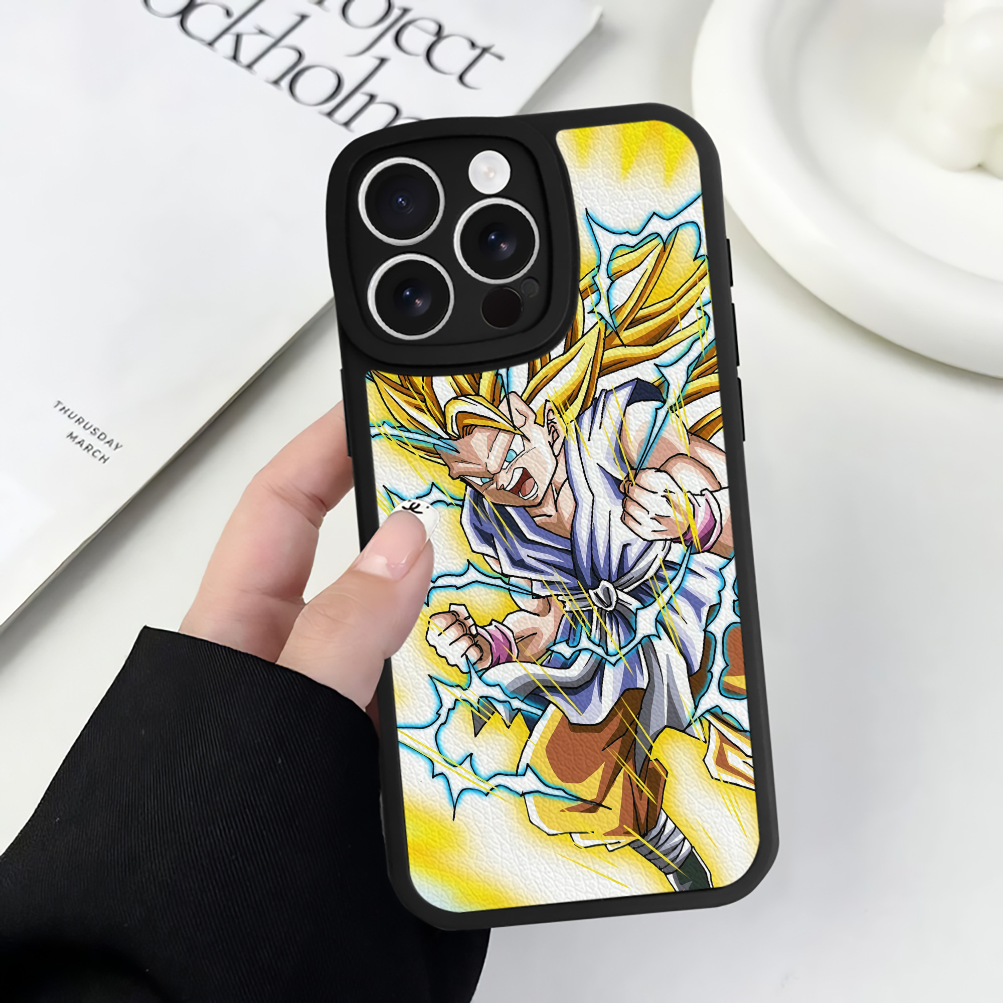 （画像用） ドラゴンボール DRAGON BALL 【iPhone 16シリーズ対応】シリコンスマホケース（レザー調） 材質：シリコン